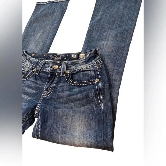 Miss Me Boot Jeans Cross Embellished Back Pocket Sz 27 - Picture 4 of 10